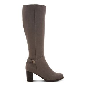GIANI BERNINI Womens Gray Goring Adonnys Round Toe Block Heel Zip-Up Boots 9 M